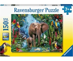 Ravensburger Džiunglių drambliai dėlionė vaikams, 150 Xxl detalių