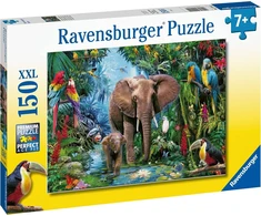 Ravensburger Džiunglių drambliai dėlionė vaikams, 150 Xxl detalių