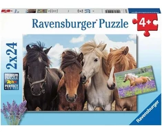 Ravensburger vaikiška dėlionė 05148 Horse Love dėlionė vaikams nuo 4 metų su 2 x 24 detalėmis