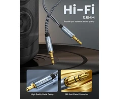 Raviad 3.5mm Aux Kabelis 5m - Stereo Garso Jungtis