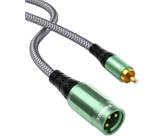 Stiprintuvas Rawaux xlr į rca kabelis, žemų dažnių garsiakalbio kabelis, xlr kištukas į rca kištuką, mikrofono kabelis, stereo garso mikrofono adapteris, skirtas cd grotuvui, garsiakalbiui, kondensatoriui, stiprintuvui (3m)