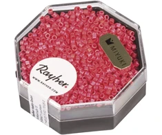 Rayher Delica Rocailles 14764287 1.6 mm skersmens klasikinė raudona, 6 g