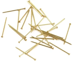 Rayher smeigtukai 2105600, 18 mm, žalvariniai, dėžutė 50 g (apie 950 vnt.)
