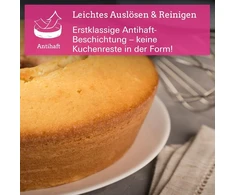 Rbv Birkmann, Basic Baking 883024 torto forma su nuimamais kraštais, skersmuo 20 cm, su nelimpančia danga, antracito spalvos