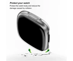 Rc-su 3 vnt. apsauginių Tpu dėklų nuo įbrėžimų ir ekrano apsaugų, skirtų fitbit sense 2/versa 4