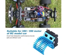 Rc variklio aušintuvas su ventiliatoriumi, rc aušintuvo ventiliatorius, skirtas 1/10 elektrinio rc automobilio 380/390 variklio atnaujinimo priedams (mėlynas), kaip parodyta paveikslėlyje