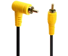 Rca kabelis stačiu kampu, 90 laipsnių Rca kištukas į kištuką, trumpas Rca stereo garso kabelis, paauksuotos jungtys namų kinui, žemų dažnių garsiakalbiui, Hdtv 15cm (male 90 Degree to Male)