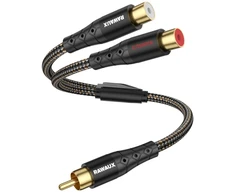 Rca Y daliklis: 1 vyriškas į 2 moteriškus garso kabelio adapterį (0.3 m)