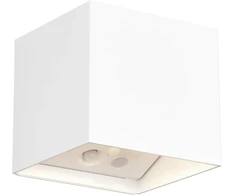 Reality Leuchten Genie R24169631 Led lauko sieninis šviestuvas su baterijomis, matinis baltas plastikas, su 1 W Led judesio davikliu