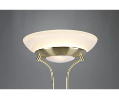 Reality Leuchten Orson R40073508 Led grindinis šviestuvas, metalas, žalvario spalvos, matinis stiklas, alabastro baltumo, su 27 W Led + 4,5 W Led, reguliuojamas