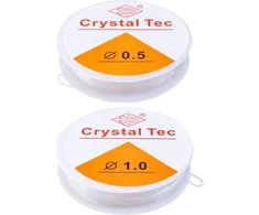 Redamancy elastinis juvelyrikos siūlas, 2 ritės 0,5 mm 1 mm guminis siūlas, skaidrus siūlas, elastinė juosta apyrankėms, nailoninis siūlas, skirtas karoliukų juvelyrikos apyrankių amatams