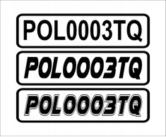 Registracijos numeriai valčiai, motoroleriui L ir P pusė 25x7