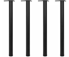 Reguliuojamo aukščio stalo kojos, 4vnt., juodos spalvos, 870mm