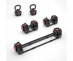 Reguliuojamų hantelių rinkinys 41kg Hms Sgr18 Pro Set 3in1 jėgos treniruotėms