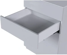 Rejs Ultra Box stalviršio stalčius su Push To Open, 500mm, baltas