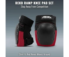 Rekd Ramp kelių apsaugos, skirtos riedlentei, unisex, suaugusiems, juodos/raudonos, M