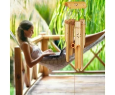 Relaxdays Bambukinis Vėjo Varpelis, 73 cm, Natūralus