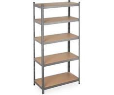 Relaxdays itin tvirtas lentynų blokas 875 kg 5 pakopų sudedamas rūsys garažas plienas A180 x P90 x G45 cm pilkas