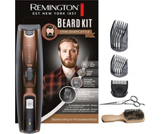 Remington Mb4046 barzdos kirptuvas vyrams [su Xl ilgo pilno barzdos priedu / 0,4 mm–35 mm / savaime pasigalandantys titano peiliukai] barzdos kirptuvo rinkinys (3 priedų šukos: ražienų / trumpų / Xl, maitinimo tinklo / akumuliatoriaus)