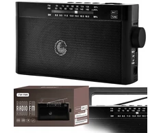 Renew Force Virtuvinis radijas su akumuliatoriumi, nešiojamas, bluetooth, usb, fm, stilingas retro