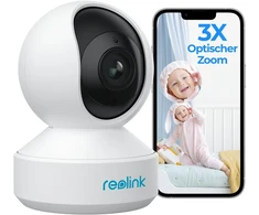 Reolink 5 Mp Ptz Wi-fi apsaugos kamera vidaus, 2.4/5 Ghz Wi-fi auklės kamera su žmogaus/gyvūno aptikimu, automatiniu sekimu, 3x optiniu priartinimu, namų apsaugos kamera vyresniems vaikams, 2 krypčių garsas, E1 Zoom