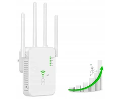 Maršrutizatorius Repeater wifi signalo stiprintuvas 1200mb/s 4 antenos router acces point baltas