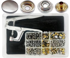 Reri 80 rinkinys spaudžių rinkinys su replėmis 15 mm metalinės spaudės su replėmis siuvimo reikmenys sagos siuvimui spaudės "pasidaryk pats" amatams audiniams drabužių krepšiams