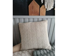 Restilo Pagalvės užvalkalas Liv 40x40 boho geometrinis medvilninis smėlio ecru