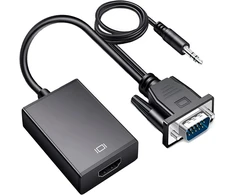 Retoo Vga į Hdmi kabelis, Vga į Hdmi su garso adapteriu ir Usb įkrovimo laidu, 1080p 60hz, jungtis iš tėviškos į moterišką, konverteris iš seno kompiuterio į televizorių/monitorių su Hdmi, konverteris su garsu monitoriaus projektoriui