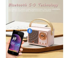 Kompiuterio kolonėlės Retro Bluetooth Garsiakalbis, Žalias, Klasikinis Stilius, Garsus Garsas