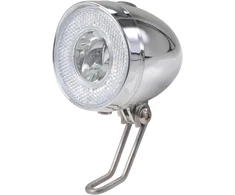Retro Led Dviračio Priekinis Žibintas su Chromo Išvaizda