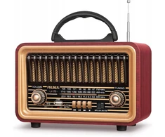 Retro radijas m fm sw su akumuliatoriumi bluetooth garsiakalbis vintage