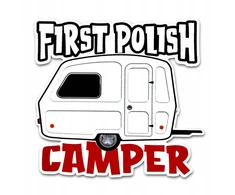 Retro stiliaus lipdukas prl - niewiadów n126 pirmoji lenkiška kemperio priekaba