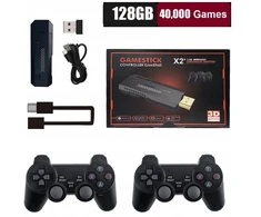 Retro žaidimų konsolė su belaidžiais valdikliais 41000 žaidimų X2 Plus Pro 4k Hd 128gb