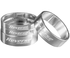 Reverse tarpinės po vairo iškyša, rinkinys 2x5 + 2x10mm - sidabrinės