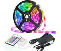 Rgb juosta 150 Led 5m + Nuotolinio valdymo pultas | Rinkinys | Premium