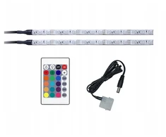 Rgb Led juostelės kompiuteriui su pulteliu, 2x25cm