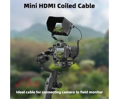 Riieyoca 8k Mini Hdmi į Hdmi trumpas spiralinis kabelis, 90 laipsnių stačiu kampu 48gbps didelės spartos Hdmi2.1 palaiko Hdr, 8k@60hz, 4k@120hz, suderinamas su vaizdo kameromis, monitoriais (right)