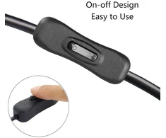 Riieyoca Rj45 Cat5e eterneto pataisos kabelis su įjungimo/išjungimo jungikliu Rj45 nuo vyriško iki moteriško didelės spartos interneto tinklo Lan kabelis su izoliatoriaus jungikliu, skirtas Cat5e/cat5, juodas (50 cm/1,6 pėdos)