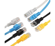 Riieyoca trumpas cat5e ethernet patch kabelis 30 cm, rj45 lan tinklo kabelis be užsikabinimų, skirtas maršrutizatoriams, modemams, jungikliams, serveriams (8 skirtingų spalvų pakuotė)