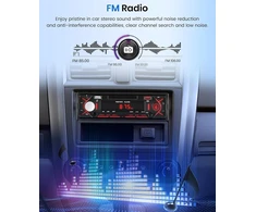 Automagnetola Rimoody 1 din automobilinis radijas su bluetooth, automobilinis radijas 1 din su bluetooth laisvų rankų įranga bluetooth telefonas fm radijas usb/u diskas/aux raudona šviesa, laiko rodymas