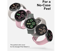 Ringke Slim dėklas Google Pixel Watch 3 41mm (2 vnt.) - Skaidrus ir Matinis Juodas