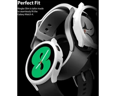 Ringke Slim dėklas, suderinamas su Galaxy Watch 4 40 mm - skaidrus ir baltas [2 vnt.]