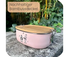 Ringwald nerūdijančio plieno rožinė priešpiečių dėžutė darželiui didelė 1400 ml priešpiečių dėžutė su skyreliais be bpa, be plastiko, bento dėžutė su bambuko dangteliu rožinė