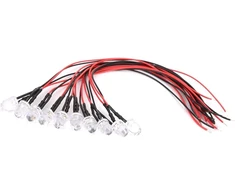 Risegun 50 diodų led lempučių pakuotė, dc 12 v iš anksto prijungta led lemputė, 8 mm spalvingos blykstės led lempos karoliukai su 20 cm 26 awg kabeliu pramonės reikmėms