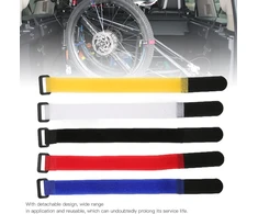 Ritoeasysports Velcro kabelių raištelių rinkinys, 5 vnt., universalūs tvirtinimo kabelių raišteliai 25 cm, dviračio pompos tvirtinimo dirželis, dviračio priedai