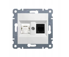 Rj11/12 rj45 lumina baltas potinkinis lizdas wl2210 hager