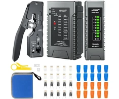 Rj45 gnybtų replių rinkinys, tinklo įrankių rinkinys, skirtas rj45 rj11 rj12, tiesioginis ethernet gnybtų presavimas cat5 cat6ae, tinklo įrankis su telefono jungtimi ir kabelių testavimu