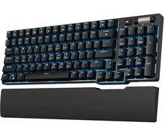 Rk royal kludge rk96 90% 96 klavišų bt5.0/2.4g/usb-c hot-swap mechaninė klaviatūra, belaidė mechaninė bluetooth klaviatūra su magnetiniu delno atlošu, mėlynas apšvietimas (red switch)