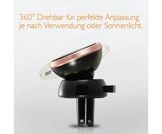 Roar magnetinis telefono laikiklis, magnetinis automobilinis ventiliacijos / oro angos laikiklis, universalus automobilinis telefono laikiklis, 360 laipsnių pasukimas, juodas/sidabrinis